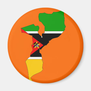 Íman Mapa da bandeira de Mozambique