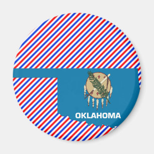 Íman Mapa da bandeira de Oklahoma