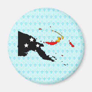Íman Mapa da bandeira de Papuá-Nova Guiné sem reduç