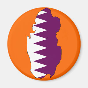 Íman Mapa da bandeira de Qatar