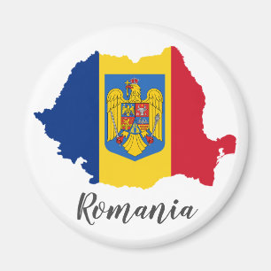 Íman Mapa da bandeira de Romania
