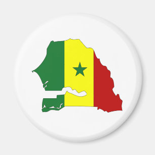 Íman Mapa da bandeira de Senegal sem redução