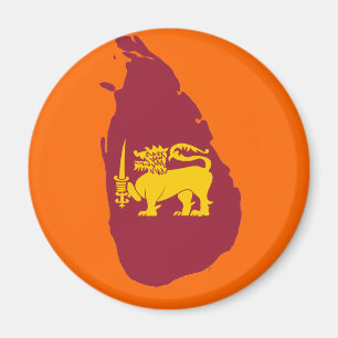 Íman Mapa da bandeira de Sri Lanka