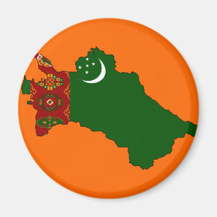 Íman Mapa da bandeira de Turkmenistan