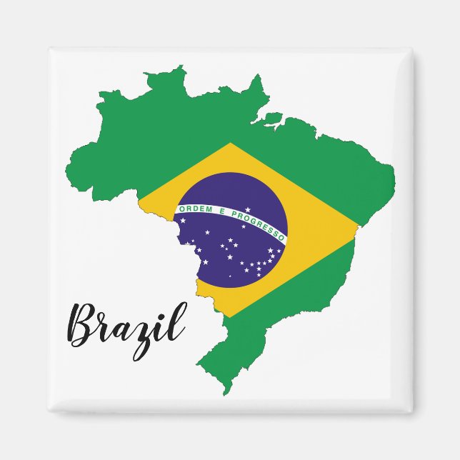 Íman Mapa da bandeira do Brasil (Frente)