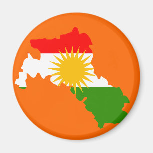 Íman Mapa da bandeira do Curdistão