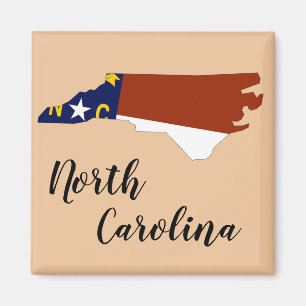 Íman Mapa da bandeira do estado de North Carolina