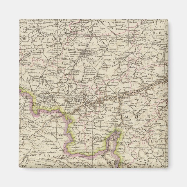 Íman Mapa da Bélgica e do Luxemburgo (Frente)