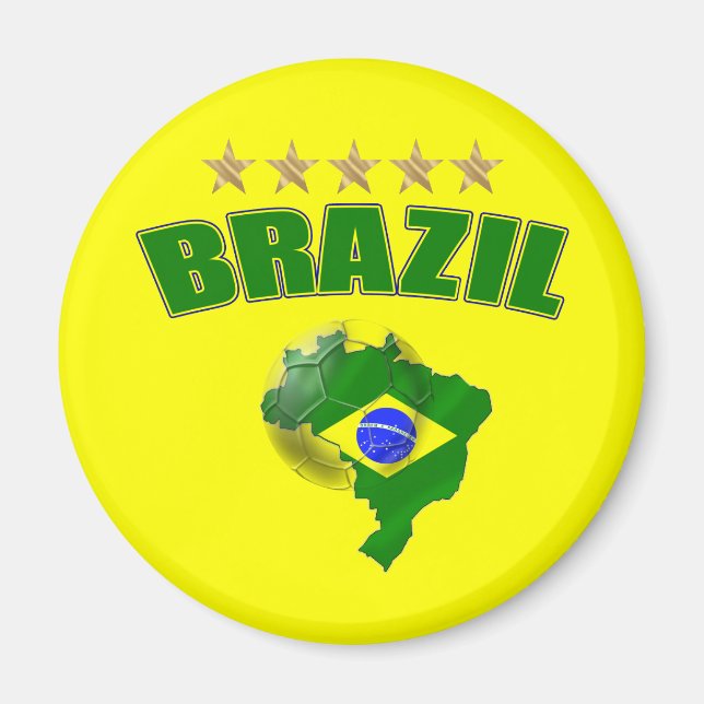 Íman Mapa da Bola de Futebol do Brasil (Frente)