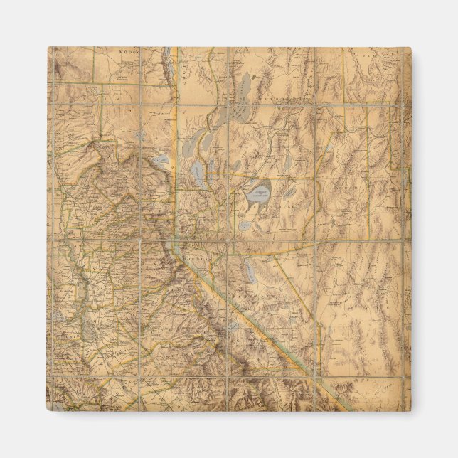 Íman Mapa Da Califórnia E De Nevada (Frente)