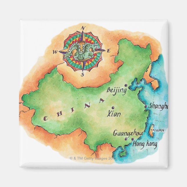 Íman Mapa da China (Frente)