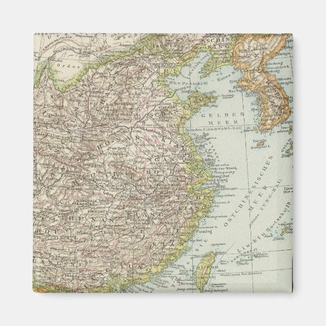 Íman Mapa da China e do Japão (Frente)
