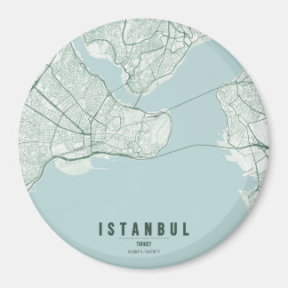Íman Mapa da Cidade de Istambul Turquia Design Minimali