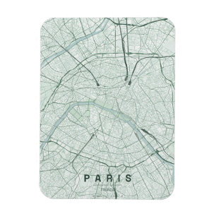 Íman Mapa da Cidade de Paris França Design Minimalista