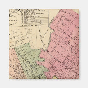 Íman Mapa da cidade de Petaluma em 1877