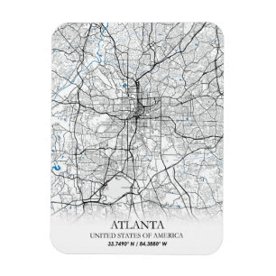 Íman Mapa da Cidade do Viagem de Atlanta Georgia