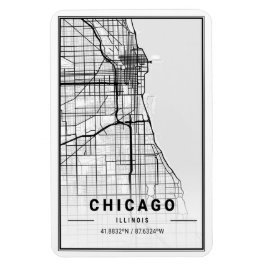 Íman Mapa da Cidade Viagem de Chicago Illinois EUA