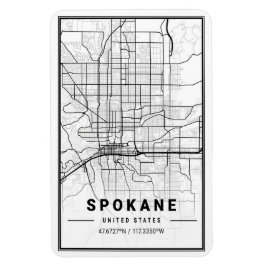 Íman Mapa da Cidade Viagem do Spokane Washington EUA