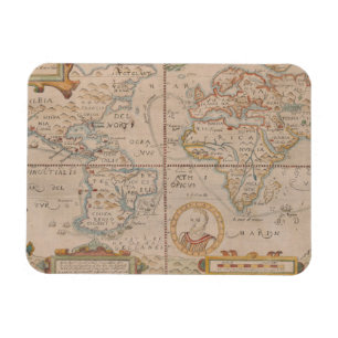 Íman Mapa da circunavegação de Drake do globo