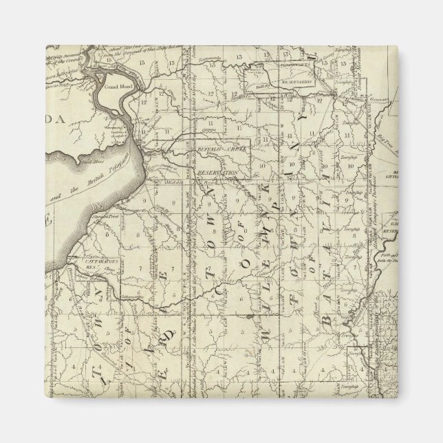 Íman Mapa da Compra de Morris para o Geneseo Ocidental (Frente)