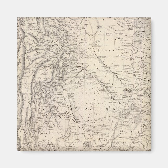 Íman Mapa da Confederação Argentina (Frente)