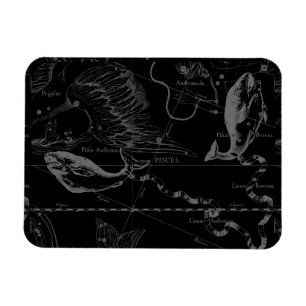 Íman Mapa da constelação de peixes por Hevelius 1690