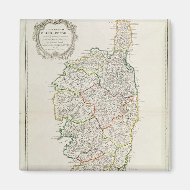 Íman Mapa da Córsega (Frente)