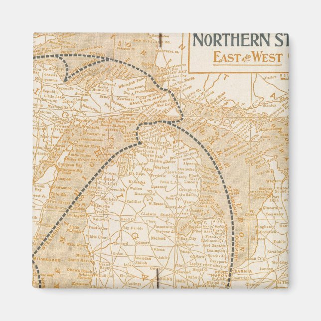 Íman Mapa da empresa de vapor de norte (Frente)