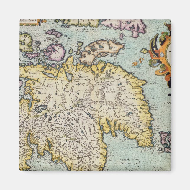 Íman Mapa da Escócia | Miliaria Scotia (Frente)