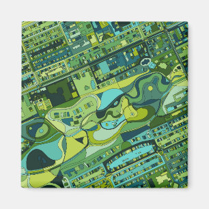 Íman Mapa da Estrutura da Cidade de Amsterdã