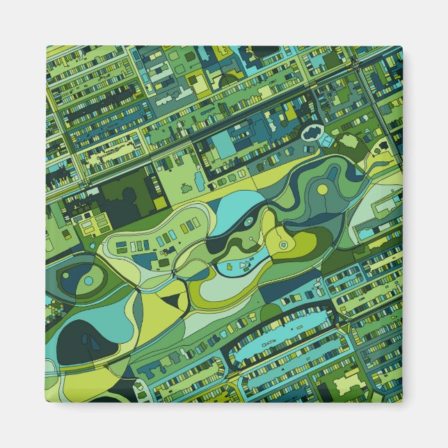 Íman Mapa da Estrutura da Cidade de Amsterdã (Frente)