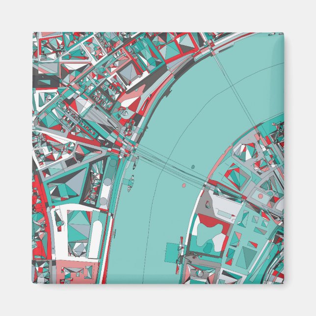 Íman Mapa da Estrutura de Londres (Frente)