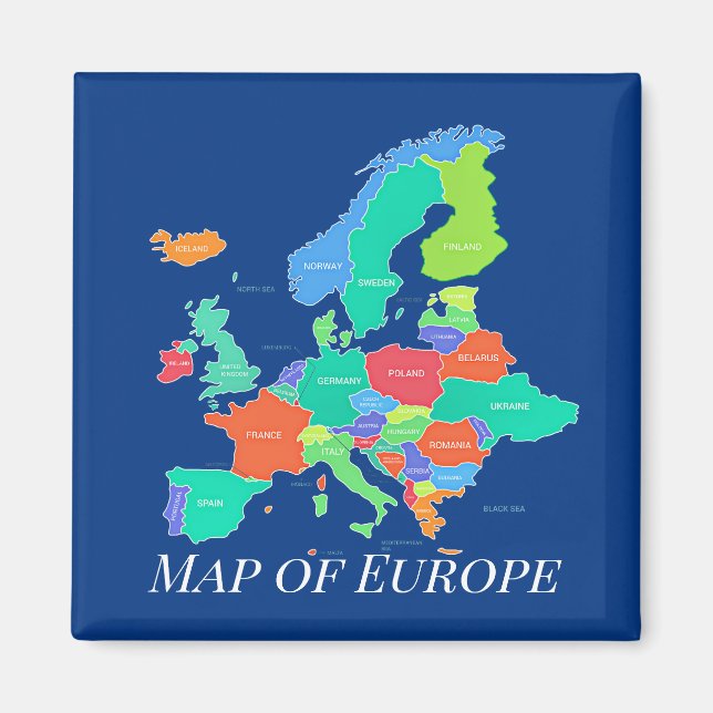 Íman Mapa da Europa (Frente)