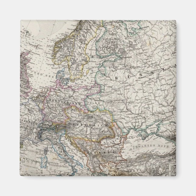 Íman Mapa da Europa por Stieler (Frente)