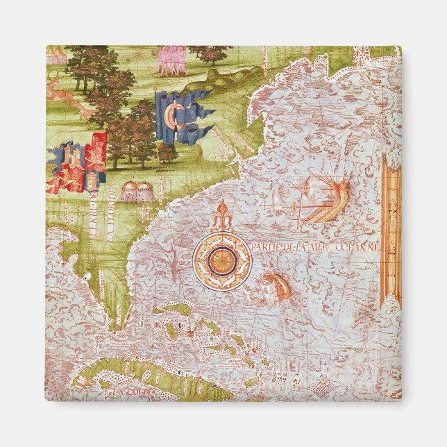 Íman Mapa da Flórida e das Antilhas (Frente)
