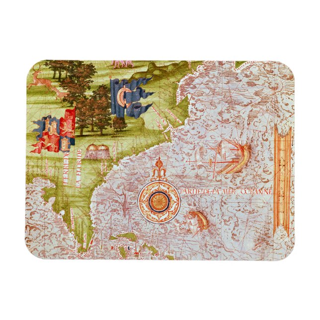 Íman Mapa da Flórida e das Antilhas (Horizontal)