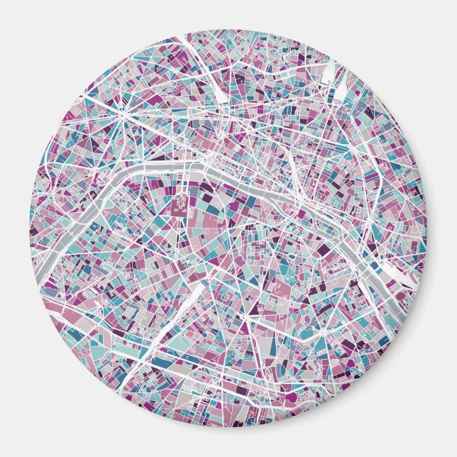 Íman Mapa da França de Paris (Frente)