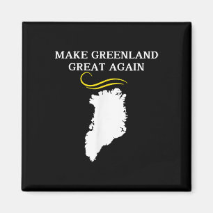 Íman Mapa da Groenlândia com Cabelo Trump