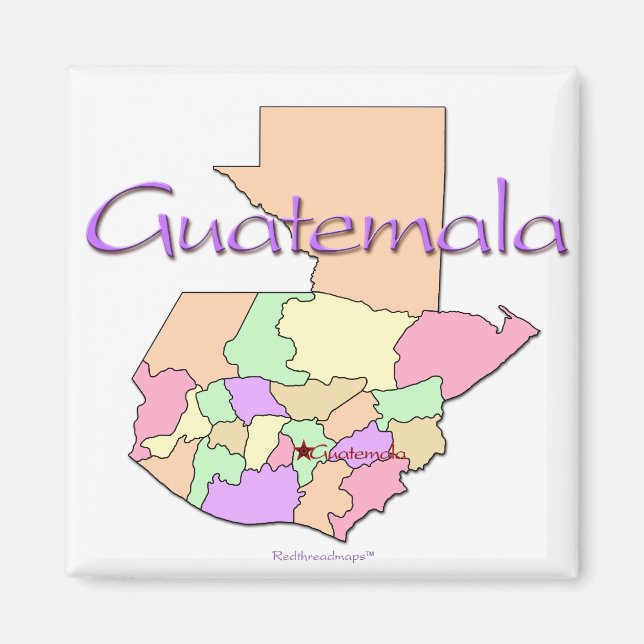 Íman Mapa da Guatemala (Frente)