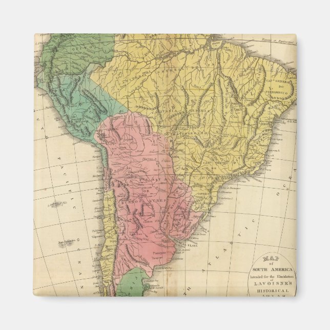 Íman Mapa da História da América do Sul (Frente)