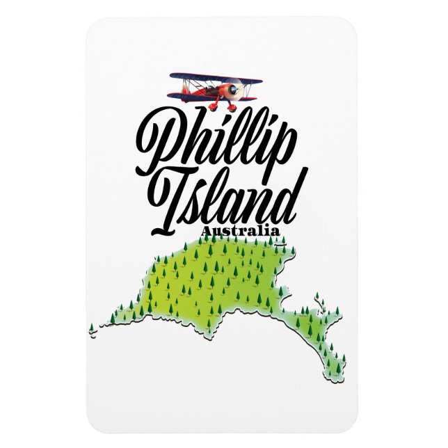 Íman Mapa da Ilha Phillip Austrália (Vertical)