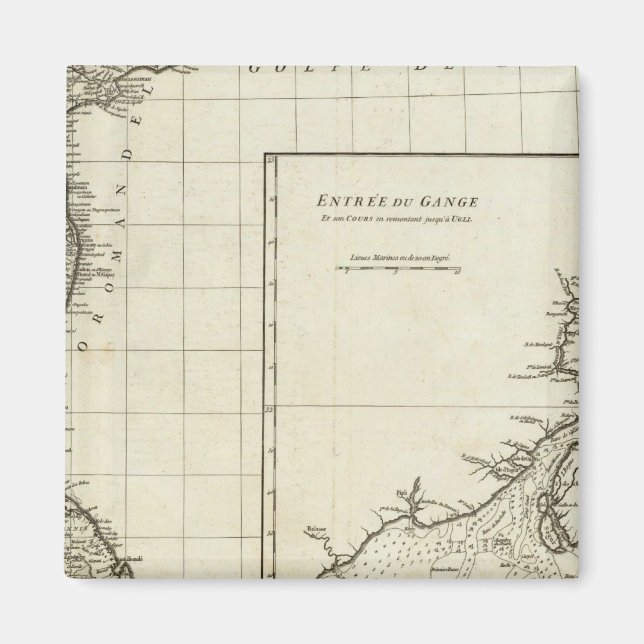 Íman Mapa da Índia gravado (Frente)