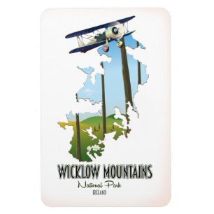 Íman mapa da irlanda do parque nacional das montanhas w