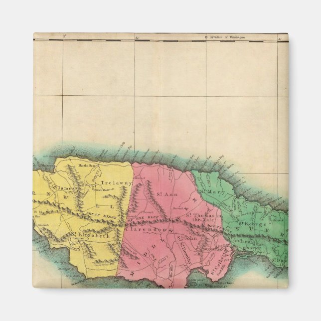 Íman Mapa Da Jamaica (Frente)