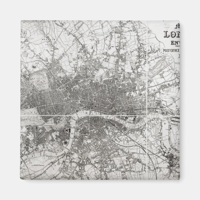 Íman Mapa da Londres Moderna e seus arredores, 1854 (Frente)