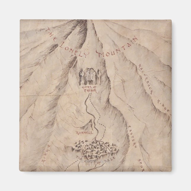 Íman Mapa da Montanha Lonley (Frente)