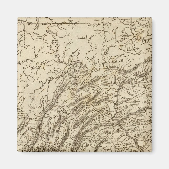 Íman Mapa da Pensilvânia por Arrowsmith (Frente)