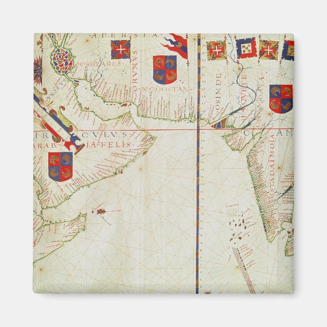 Íman Mapa da Pérsia, da Arábia e da Índia (Frente)