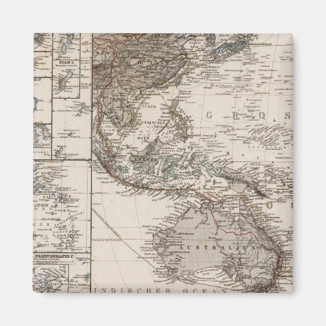 Íman Mapa da Polinésia (Frente)