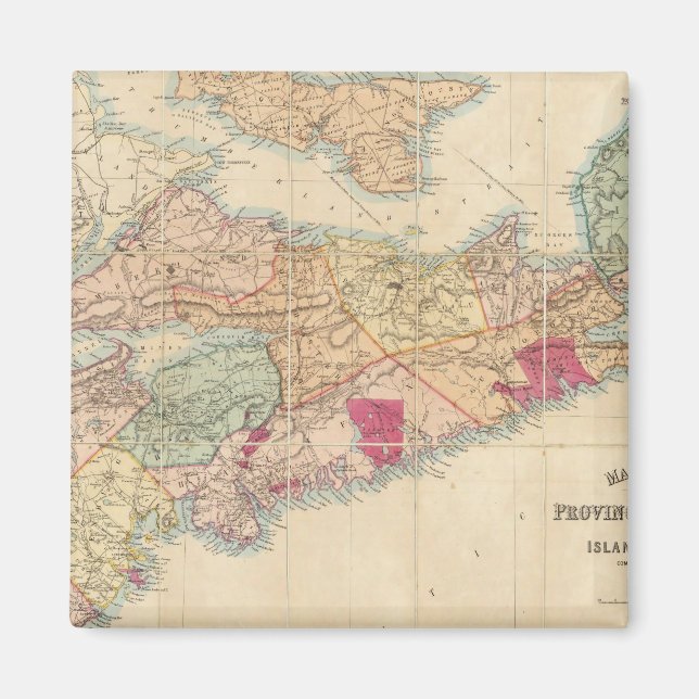 Íman Mapa da Província da Nova Escócia 3 (Frente)
